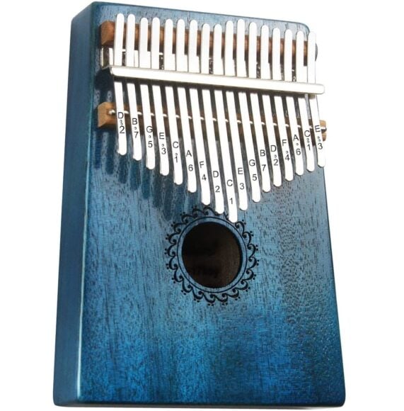 Best gifts ideas: FLSEPAMB Kalimba 17 Key Thumb Piano with Mahogany Wood Portable Mbira Finger Piano Gifts for Kids and Piano Beginners Professional (Blue)