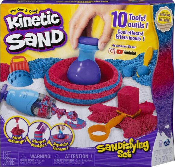 Best gifts ideas: Kinetic Sand, Sandisfying Set with 2lbs of Sand and 10 Tools, Play Sand Sensory Toys for Kids Ages 3 and up