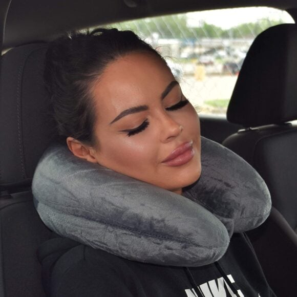Best gifts ideas: World s Best Feather Soft Microfiber Neck Pillow, CharcoalInflatable Travel Pillow,Multifunction Travel Neck Pillow for Airplane to Avoid Neck and Shoulder Pain,Support Head,Neck,Used for Sleeping Rest, Airplane and Home Use,with Eye Mask, Earplugs,Gray